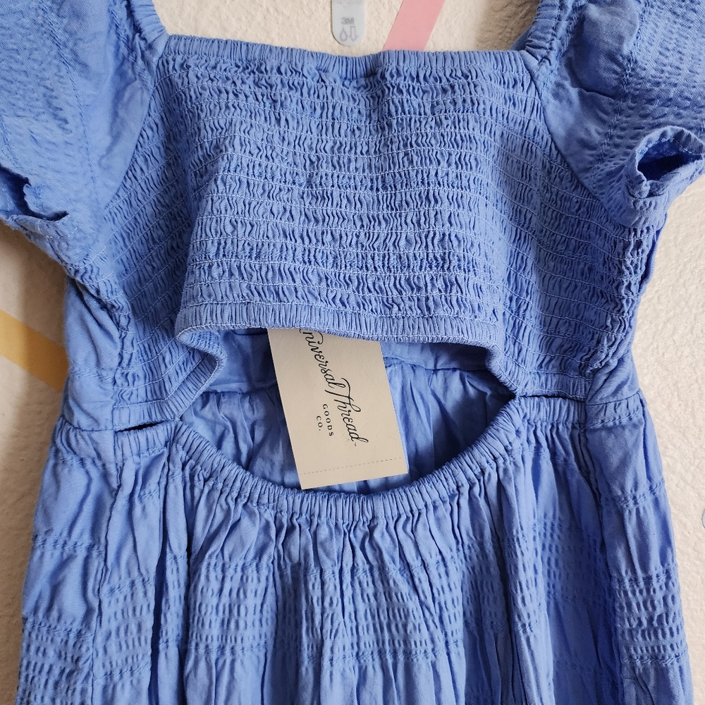 Universal Thread Light Blue Keyhole Ruffle Midi Dress - Picture 7 of 11